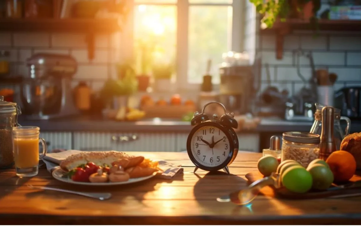 Une photo de d'une table avec de la nourriture saine, représentant l'état d'esprit de nutrisport